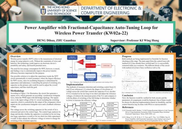 Power Amplifier with Fractional-Capacitance Auto-Tuning Loop for Wireless Power Transfer